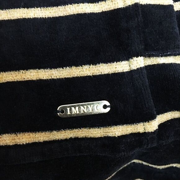 IMNYC BLACK VELOUR HOODY WITH GOLD STRIPE 🌻 - Picture 3 of 9